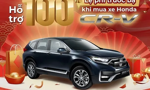Ưu đãi 100% lệ phí trước bạ khi mua Honda CR-V