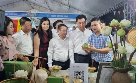 Hàng nghìn các sản phẩm OCOP được bày bán tại hôi chợ Mê Linh